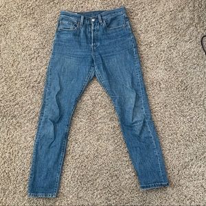 Levi’s 501 skinny high rise jeans 27 waist